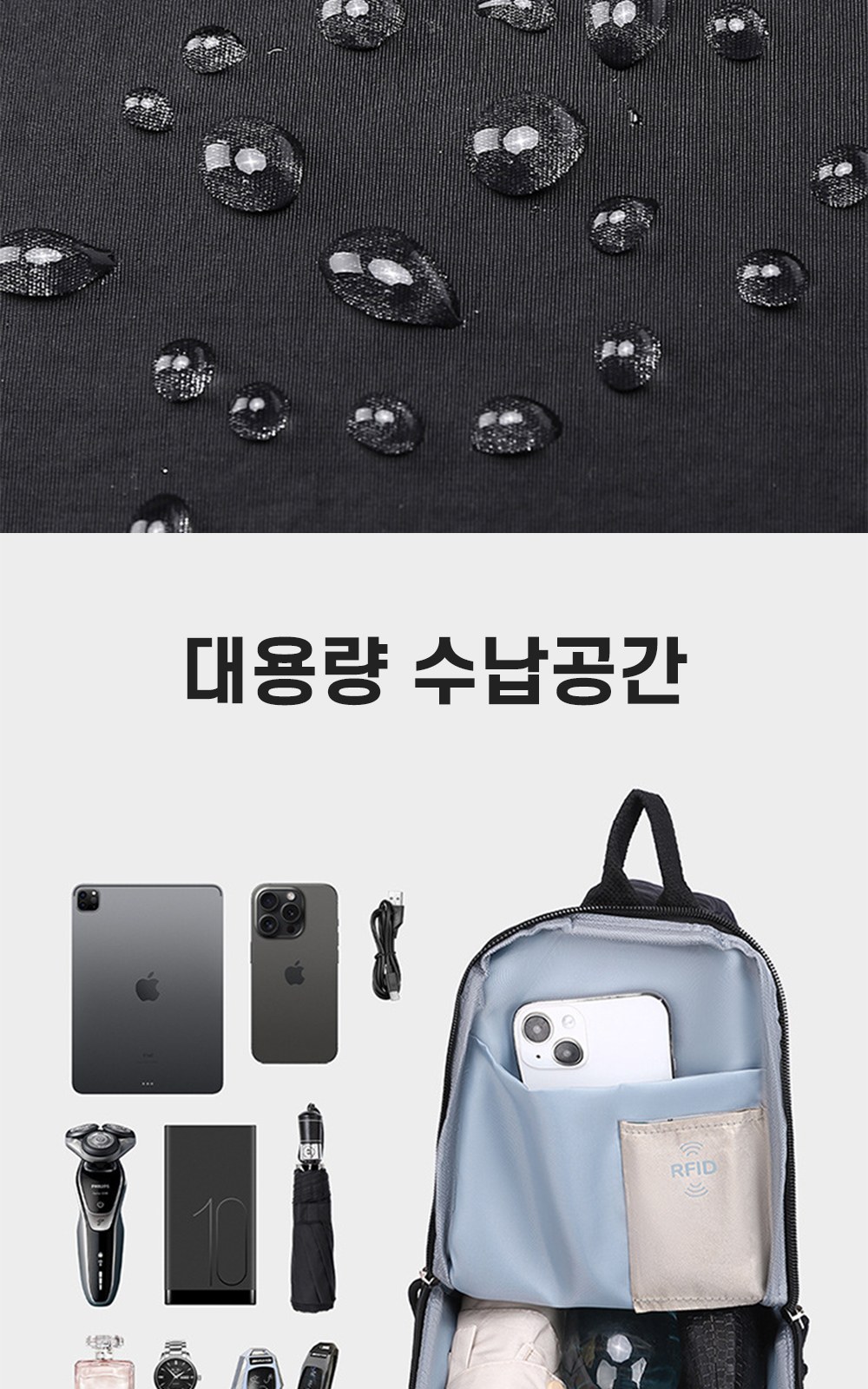 CL190 에코라이프 여행 아웃도어용 내추럴 감성 경량 크로스바디 슬링백 상세 이미지