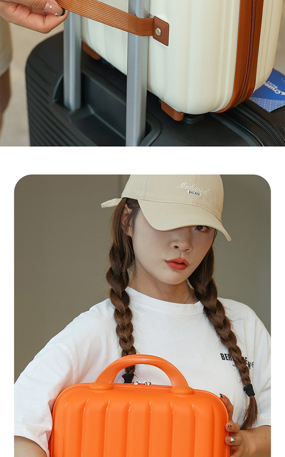 CL289 에코라이프 여행 기내용 프리미엄 호박 디자인 레디백 미니 캐리어 상세 이미지