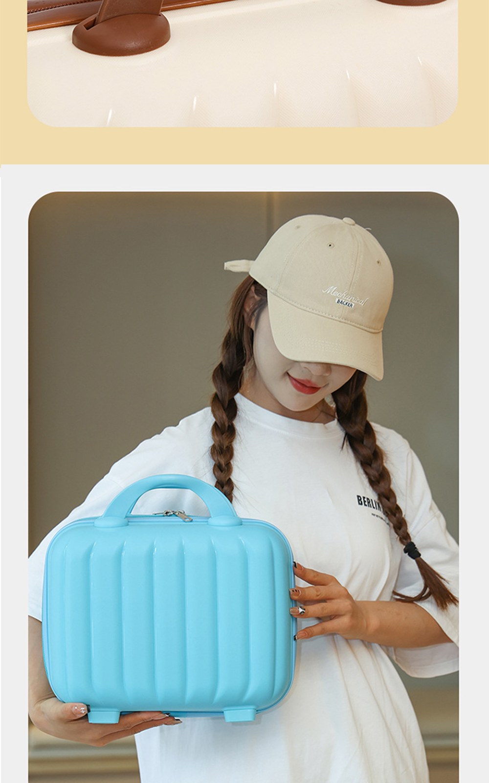CL289 에코라이프 여행 기내용 프리미엄 호박 디자인 레디백 미니 캐리어 상세 이미지