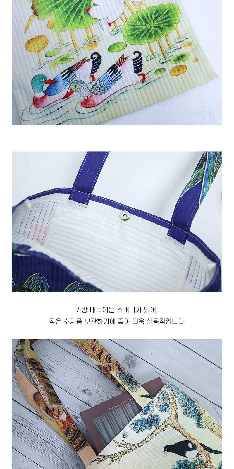 아름누리 민화 일러스트 장바구니 에코숄더백 상세 이미지