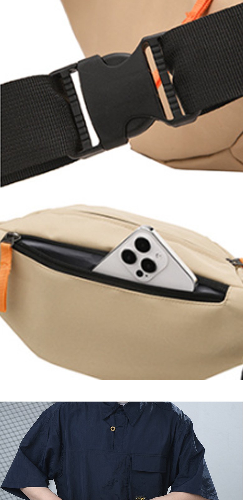 미니 슬링백 초경량 방수 힙색 H578 상세 이미지