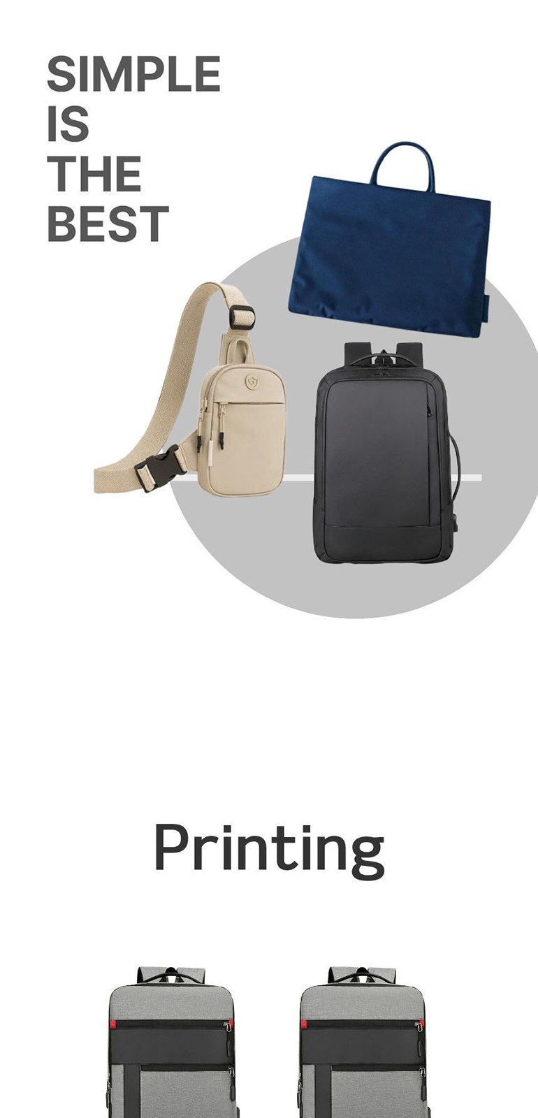 USB 인터페이스 백팩 상세 이미지
