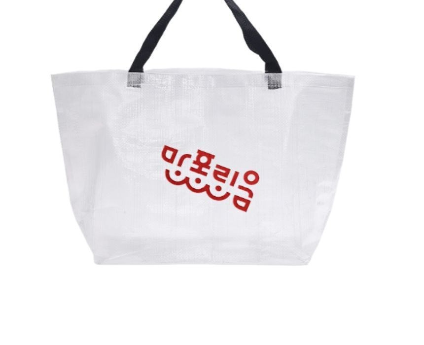 PP필름코팅 토트 장바구니 숄더백 투명 타포린백 판촉물 상세 이미지