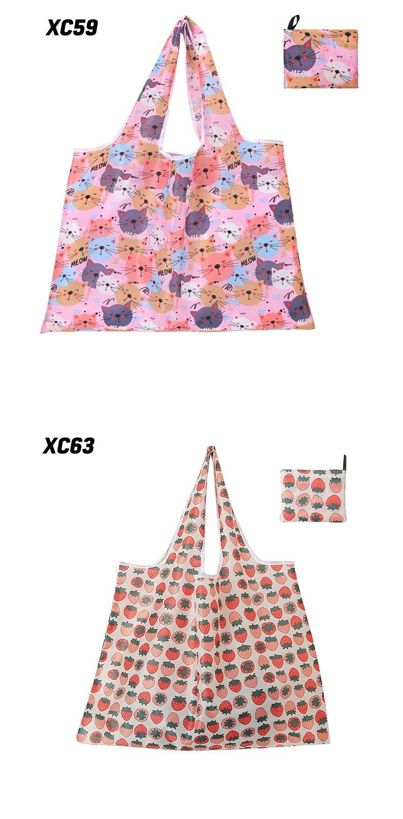 휴대용 접이식 장바구니 특대형 시장가방 시장바구니 46x40 상세 이미지